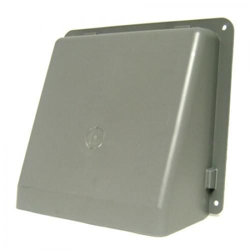 Paintable Plastic 6&#034; Wall Cap with Damper and Screen