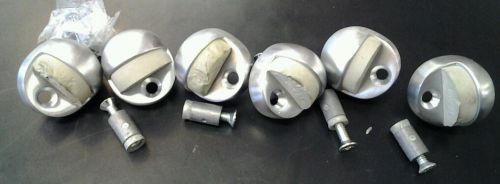 6 hb h.b. ives door bumper dome floor stops, satin chrome 438b26d imperfect. for sale