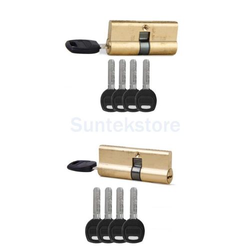 75MM + 65mm Brass Key Cylinder Door Lock Barrel Anti Snap/Bump/Drill/ + 7 keys