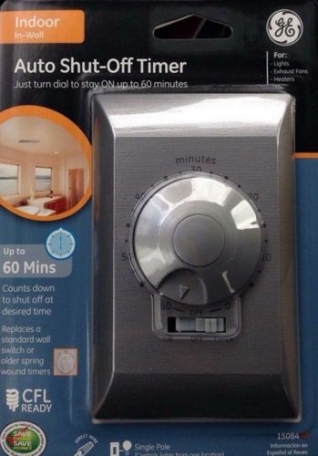 60-minute auto shutoff timer by ge/15 amp model #15084 for sale