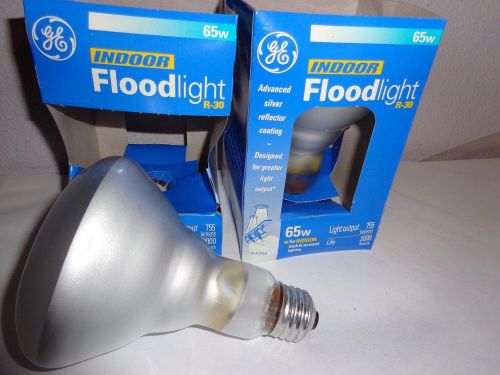 4 GE 18011 65 Watt Soft White Reflector Flood BR30 Light Bulb NEW 2000 Hr USA
