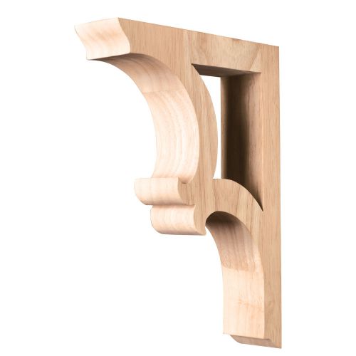 Box of 3 Corbels--  Solid Wood Bar Brackets- 1-7/8&#034; x 7-1/2&#034; x 10-1/2&#034;