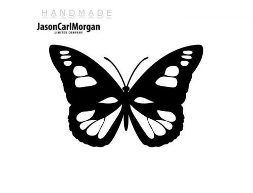 JCM® Iron On Applique Decal, Butterfly Black