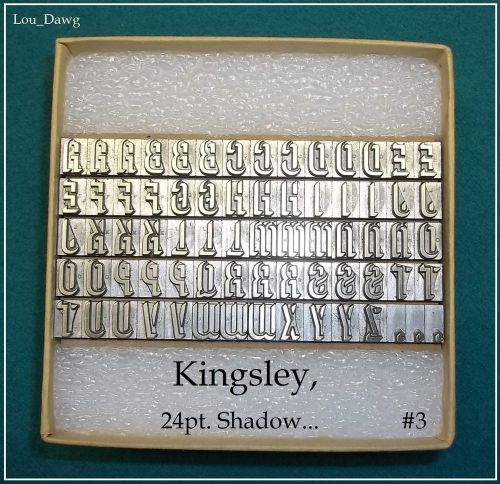 Kingsley Machine Type, Hot Foil Stamping  Type,  ( 24pt. Shadow.. )