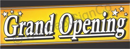 4&#039;x10&#039; GRAND OPENING BANNER 48&#034;x120&#034; XL Outdoor Sign Sale Now Open Soon Stars