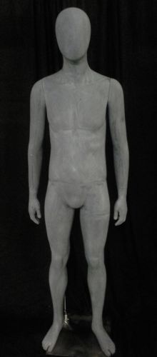 Male full-size standing mannequin - grey - fiberglass - high quality - #36 for sale