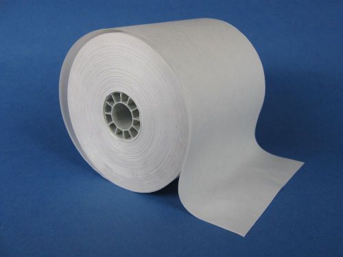 3&#034; (76mm) x 150&#039; white bond receipt paper rolls - 1 case / 50 rolls for sale