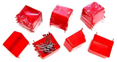 10 Red Parts Storage Bins - For Pegboards - Organize Small Parts &amp; Crafts # M*
