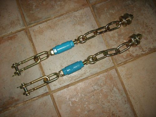 PAIR OF FORD 5000 6600 6610 TRACTOR ADJUSTABLE CHECK CHAIN STABILISER ASSEMBLIE