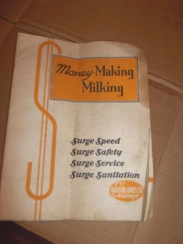 Vintage 1944 surge babson bros money making milking advertisment $ making surge