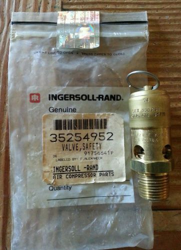 Ingersoll rand compressor safety valve 35254952 1/2&#034; MPT, set to 150psi, 474 SCF