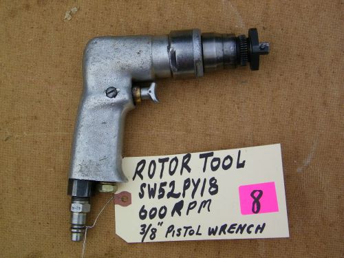ROTOR TOOL -PNEUMATIC NUT DRIVING WRENCH -SW52PY18-600 RPM- 3/8&#034; USED