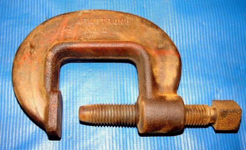 Vtg armstrong no. 2 bridge,boiler, heavy duty c-clamp droped forged chicago usa for sale