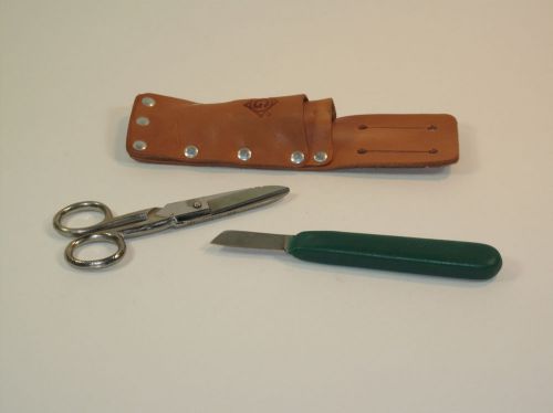 Greenlee Combo knife and snips with leather puch pt# 45085 (#821)