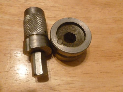 Vintage  31.7mm 1 1/4&#034; Round Radio Chassis Punch Die Knockout Tool
