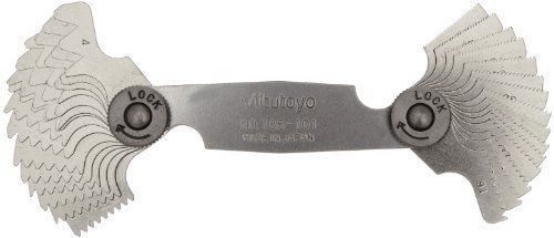 Mitutoyo 188-101 , Whitworth Screw Pitch Gage, 4 to 42 TPI, 30 Leaves