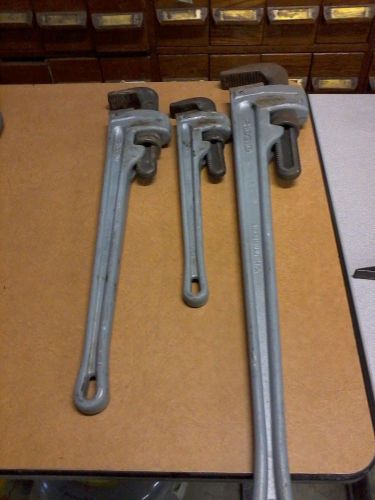 Ridgid Aluminum Heavy Duty Pipe Wrench Set-#836, #824, #818