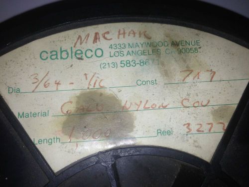 Vintage reel of cableco galvanized nylon covered cable 3/64th - 1/16 - 7 ^ 7 for sale