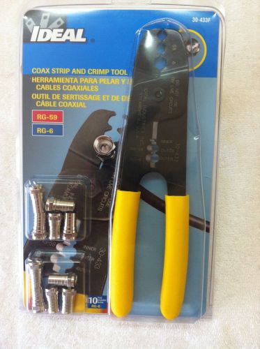 Ideal Coax Strip and Crimp Tool  30-433F
