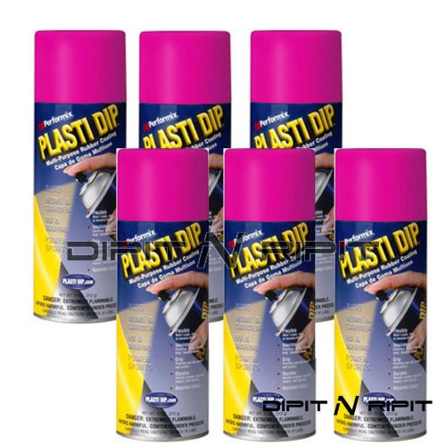 Performix Plasti Dip Matte Fierce Pink 6 Pack Rubber Dip Spray Cans Coating