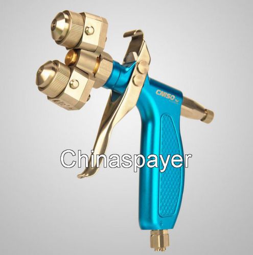 Double-head paint spray gun.and will each head spray different chemicals