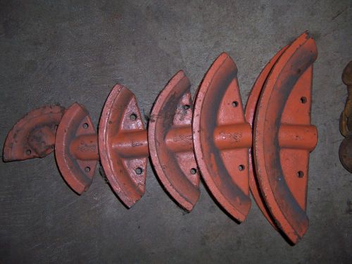 Set of dies for pipe &amp; tube bender tubing exhaust  6 tools make our own press for sale