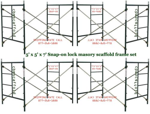 A set four brand new flip lock 5&#039; x 5&#039;1&#034; x 7&#039; masonry scaffolding frame sets cbm for sale