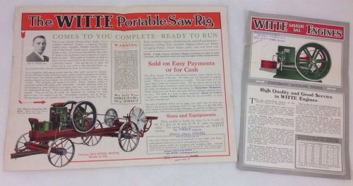 Witte Engine Works Early 1900&#039;s Brochure Flyer Lot Kerosene Engine Save Money