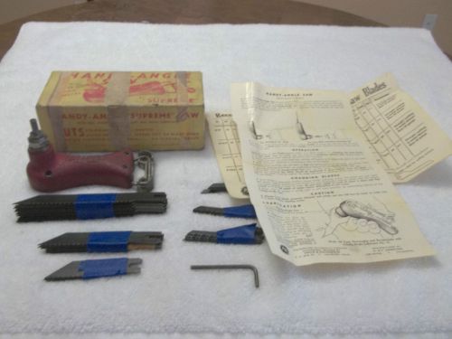 Vintage Handy-Angle Saw with 50+  Blades For Use With Power Drill