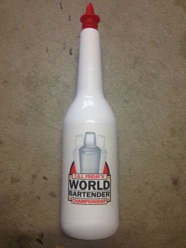 Flair Bar Practice Bottle Shatterproof TGI FRIDAYS WORLD BAR CHAMPS EDITION