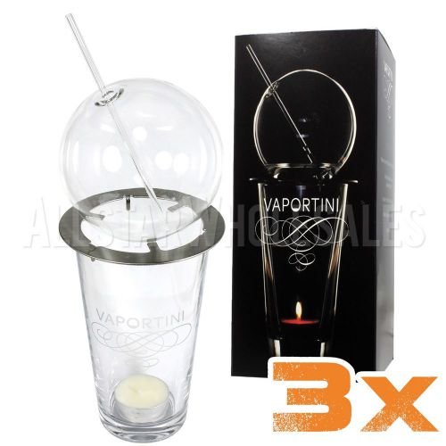 3x Vaportini Alcohol Spirit Vaporizer Complete Deluxe Kit Inhaler Vape - Clear