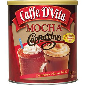 X2 CANS Caffe D&#039;Vita Mocha Cappuccino Instant Coffee 4 lbs Each Can