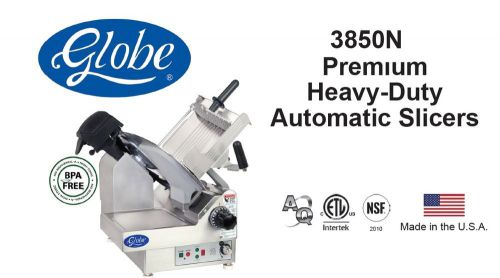 Globe premium slicer, model 3850n, 13inch diameter blade automatic 2-speed for sale