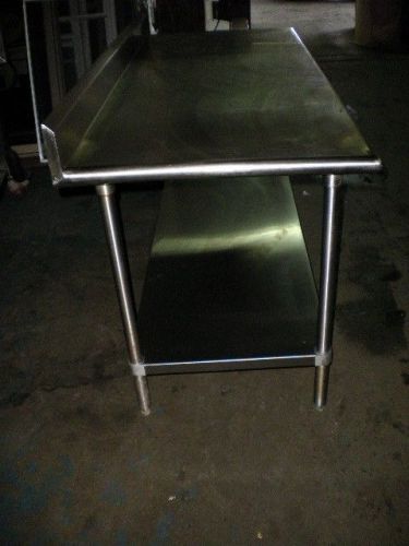 Used 6&#039; Commercial Kitchen Stainless Steel Shelf Kitchen Storage Equipment Shelf