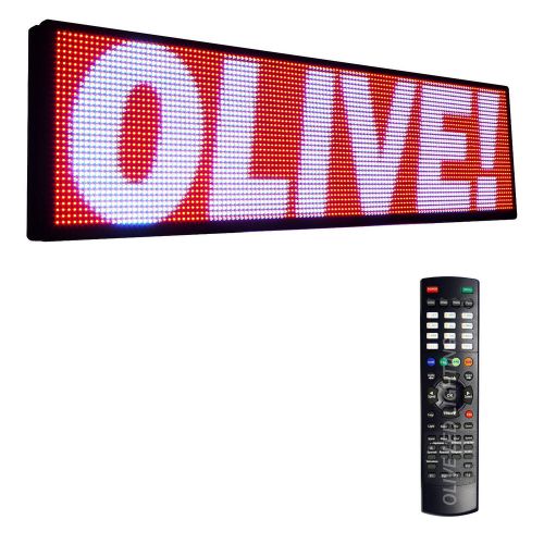 Led custom message board™ p20 tricolor rwp, 16&#034; x 41&#034; programmable outdoor sign for sale