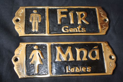 Men Women Gents Ladies Fir Mna Irish Pub Bar Restaurant Hotel Rest Bathroom Sign