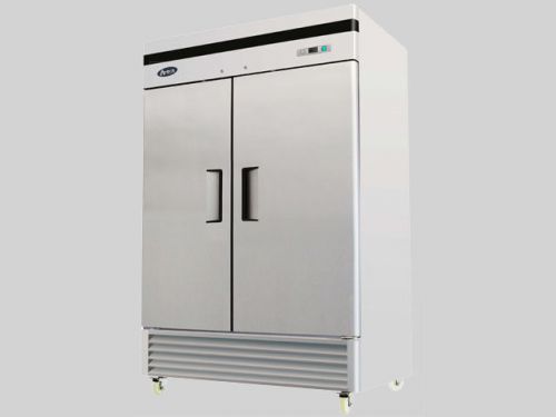 New 2 door solid freezer 49 cu.ft stainless steel bottom mount / atosa mbf8503 for sale
