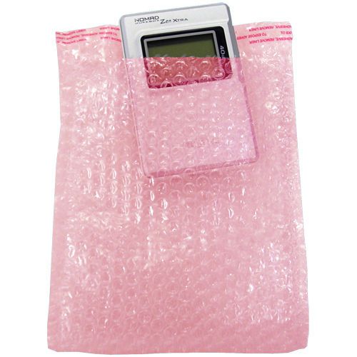 Anti-Static Pink Bubble Out Bags FAST SHIP OVERSTOCK 6”x8.5” with lip and tape