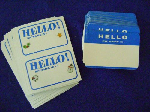 140+  &#034;Hello My Name Is&#034; - Name Tag,with Adhesive Backing- 2 styles