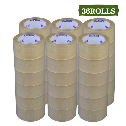36 Rolls Box Carton Sealing Packing Packaging Tape 2&#034;x110 Yards(330&#039; ft) Clear