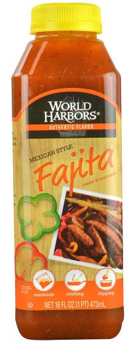 World Harbors Mexican Style Fajita Marinade and Sauce, 16 Ounce -- 6 per case.