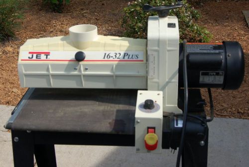 Jet 16-32 drum sander with stand,new infeed and outfeed tables in vguc