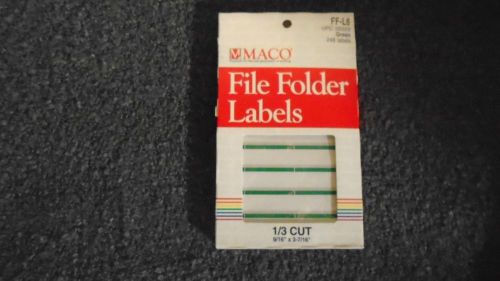 Maco Green File Folder Labels FF-L6 UPC 05203