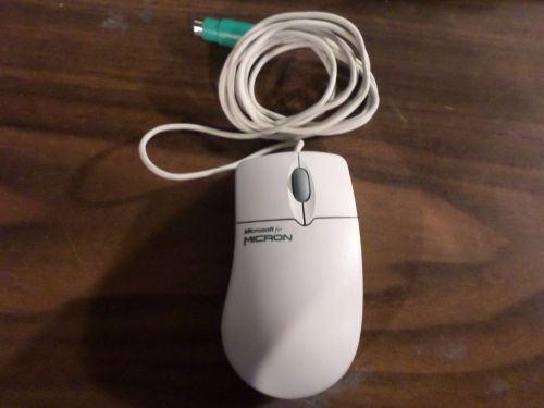 Vintage Microsoft for Micron X04-72165 Mouse IntelliMouse 1.2a PS/2 Wired Tested