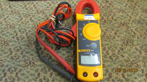 Used! fluke 322 clamp meter w/leads for sale