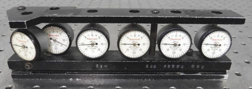C114449 Lot 6 Starrett 80-144J Dial Indicators .100&#034; Range .001&#034; in Test Fixture