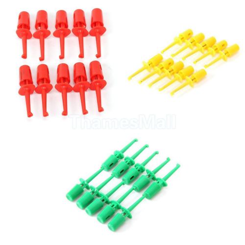 30pcs 4.2cm mini grabber test probe hook spring clip for component pcb smd ic for sale