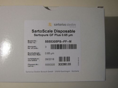 Sartorius sartpure gf plus filter, 0.65um, 5555305ps; qty 4 for sale