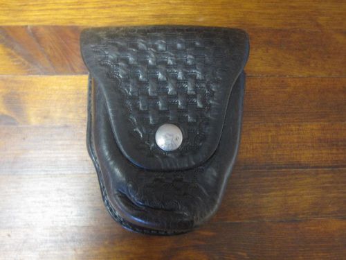 A.E. Nelson Vintage Handcuff Case Pouch Basketweave Police Cop