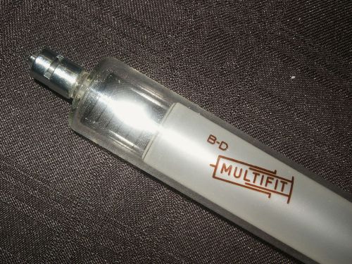 Becton dickinson bd multi-fit  20cc glass syringe *medical *dental  very clean for sale